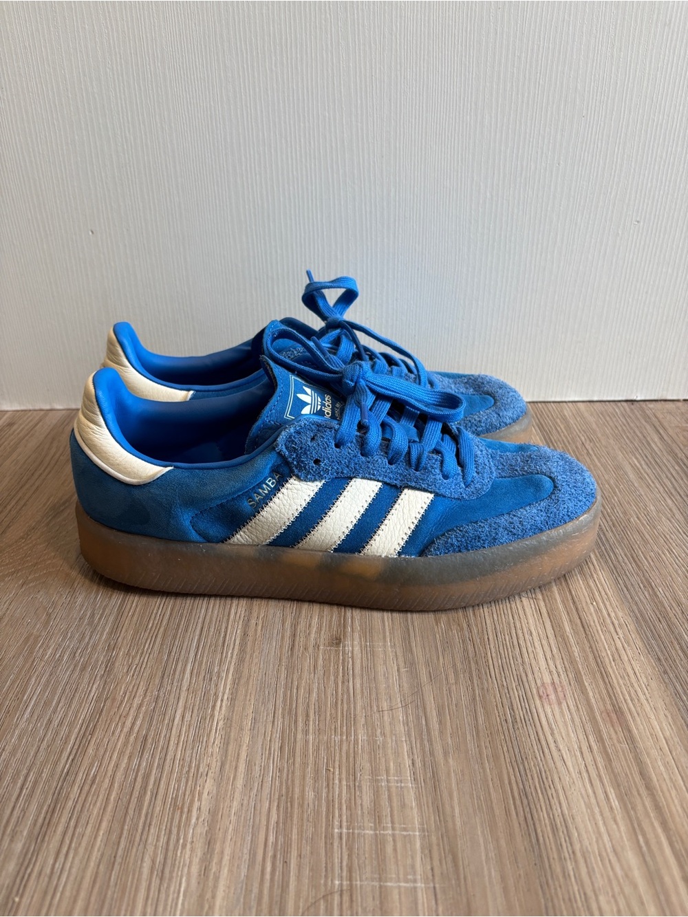adidas Samba Cloud White Silver Metallic Gum JI2743 Womens Size 9